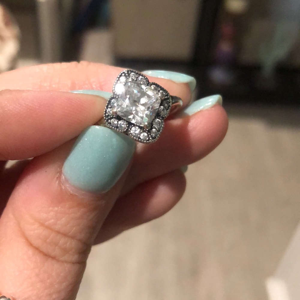 Pandora Crystalized Floral Ring